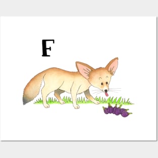 F is for Fennec Fox Posters and Art